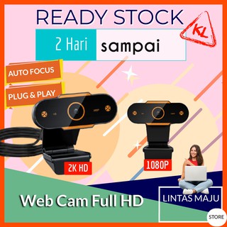 USB 2.0 HD Webcam with Mic 【Ready Stock】【Lintas Maju】High Definiton USB 2.0 Desktop Camera Webcam for pc Webcam