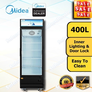 Midea 187L / 210L / 310L / 410L Showcase Display Chiller Bottle Cooler Peti Sejuk Cermin