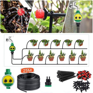 10m Irrigation Misting Kit with Water Timer Garden Automatic Watering System
