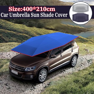 *Ready Stock* Car Umbrella Tent Navy/Silver SunShade Cover Remote Control Automatic Waterproof New