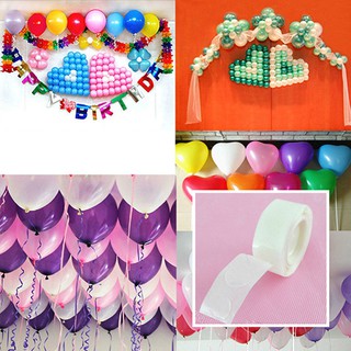 【With More Than RM1 A Piece】1 Roll 100Pcs Double Sided Glue Adhesive DIY Wedding Party Balloon Decor