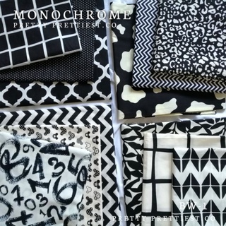 ⭐Moo Fabric ,Black & White -100% cotton fabric⭐