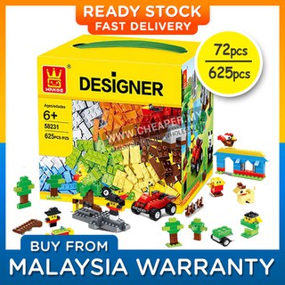 ⭐LOCAL STOCK⭐Bricks compatible 72/625 Pieces Bricks Building Blocks Toy (Age 3+/6+)