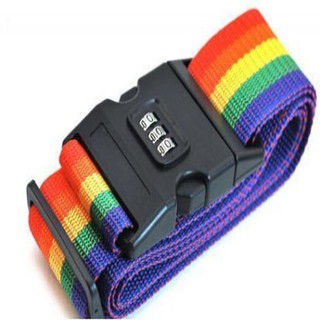 Travel Colorful Cross Backpack Password Suitcase Secure Strap Rainbow Belt