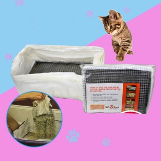 Reusable Cat Feces Filter Kitten Hygienic Sifting Litter Box Liners Elastic