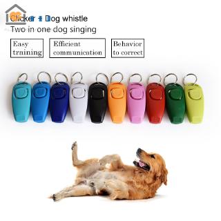 ABH❤ Dog Clicker Whistle Training Obedince Pet Trainer Click Guide Tool