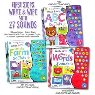 📚Imported : First steps write & wipe sounds book (3 titles) ❤️‍🔥READY STOCK❤️‍🔥