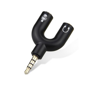 3.5mm Audio Adapter 3.5mm Jack Male to 2 Female Headphone Mic Splitter Audio Cables Adapter