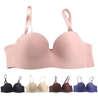 Invisible 1/2 Cup Sexy Thin Smooth Bra Gather Simple Comfortable