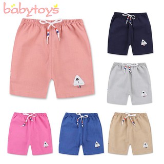 Toddler Kids Girl Boy Cotton Linen Shorts Baby Child Summer Beach Short Pants