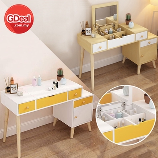 GDeal Multi-function Retractable Solid Wood Makeup Dressing Table (DT001)