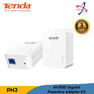 Tenda Ph3 Av1000 Gigabit Powerline Adapther Kit