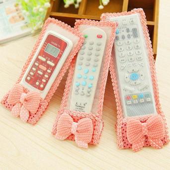 Bowknot Lace Remote Control organizer storage bag TV Air Condition Protector