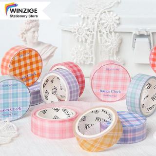 Winzige 1 Roll Macaron Basic Masking Tape Planner Grid Washi Tape Scrapbooking Daily Decoration