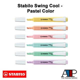 Stabilo Swing Cool Pastel Highlighter Highlight Pen with Pocket Clip