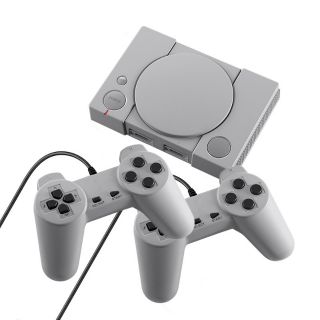 [ Ready stock ] New classic 8-bit PS1 mini home game console Classic retro two-player game console (1)