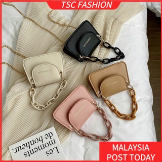 TSCfashion New fashion retro women's bag personalized shoulder bag chain temperament texture Messenger Handbag Sling Bags