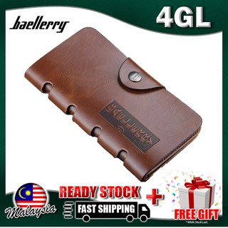 4GL Baellerry COK Long Wallet Retro Leather Purse Leather Dompet