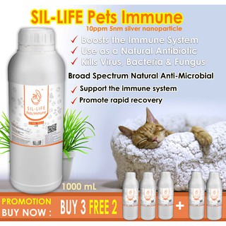 PA SIL-LIFE Pets Immune (1L) - selsema, cirit-birit, flu, parvo,virus, bakteria fungus, sneeze, bersin - Cat dog kucing