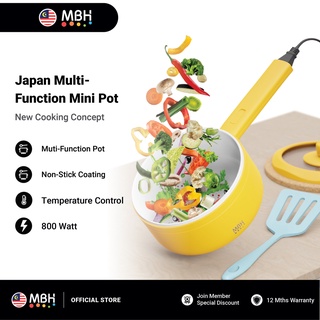 MBH Japan Multifunctional Electric Pot Cooker Electric Skillet Household Fry Cooking Stew Electric Cooking Pot