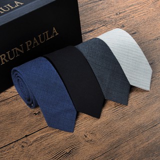 Wool tie men's formalwear business fashion England narrow version black tide tie 5cm strength