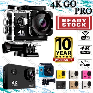 Ready Stock Opening Mega Sales 4K Ultra HD 30M Waterproof Sports WiFi Action Camera DVR sport cam camera record recorder
