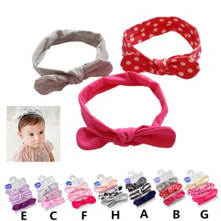 3pcs Baby Toddler Set Kids Baby Bow Hairband Headband (1)