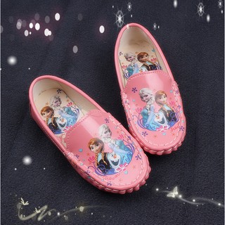Size 26-36 Baby Kids Girls Cartoon Frozen Princess Peas Shoes Kasut Party Shoes