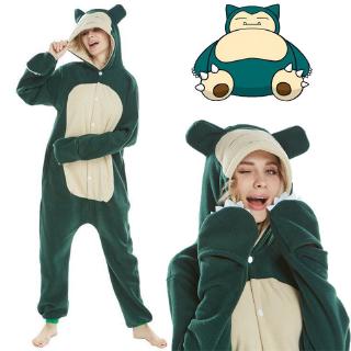 Ready Stock Pokemon Kigurumi Anime Snorlax Cosplay Pajamas Jumpsuit Adult Sleepwear Onesie