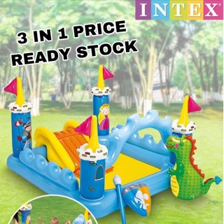 💯 ORIGINAL INTEX Fantasy Castle Play Playground Swimming Pool Kids Slide Kolam renang kanak-kanak istana mainan
