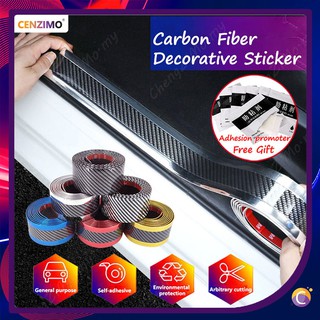 7CM Car Sticker 5D 6D Carbon Fiber Universal Styling Car Door Sill Protector Car Bumper Front Rear Guard Protector