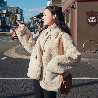 Chic lamb fur coat female short paragraph 2019 new Korean student soft sister small cotton 袄 lamb cashmere cotton
