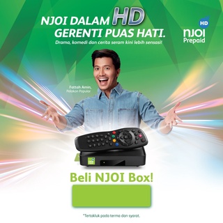NJOI HD Box - Prepaid Satellite TV Decoder with prepaid RM20 + NJOI HD Channel