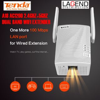 Tenda A18 AC1200 5Ghz+2.4Ghz Dual Band Wireless WiFi Extender/Repeater/AP Mode. TPLINK 855RE 850RE 860RE