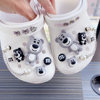 Black & White Bear Crocs Jibbitz Charm Button Shoes Charm-Crocs /Jibbitz /Button Crocs /Charm/DIY