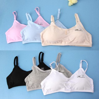 Teen Underwear Cotton Letter Print Bra for Young Girls for Sports