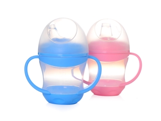 Baby Soft Spout Mouth Drinking Bottle Duckbill Sippy Cup with handle 160ML /Bekas Cawan Sedut Air