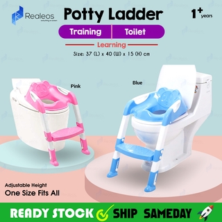 Realeos Toilet Bowl Potty Training Seat with Adjustable Ladder Chair Nursery for Kids - R902