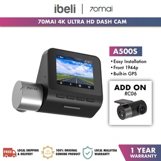70mai A500 A500S Pro Plus 1944P Dashcam Built-in GPS Cam Car DVR Camera Global English