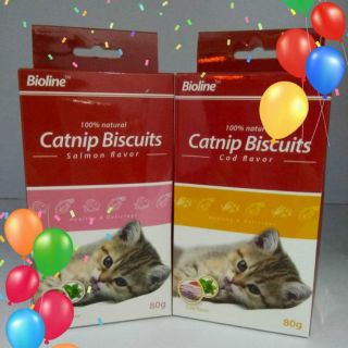 Bioline Catnip Biscuits 80g 100% Natural