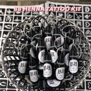🇲🇾BB HENNA TATTOO KIT 3bottle 48maps tattoo template TIKTOK VIRAL TEMPORARY LONG LASTING TATTOO