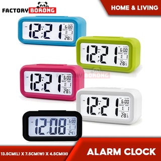 LED Digital Alarm Clock Temperature Calendar Auto Night Sensor