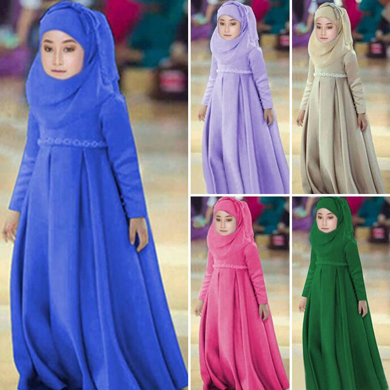 Baju Kurung Kids Girls Clothing Fashion Muslimah Wear Baju Raya Robe Maxi Dress Jubah Kanak Budak Perempuan (1)