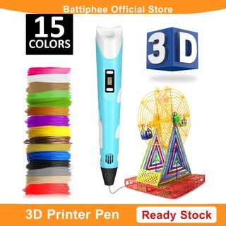 Ready stock 3D Printer Pen Crafting Doodle Drawing Arts Printer PLA Filament Creative Tool PLA Filaments 3D Pen For Kids