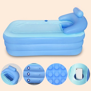 CO-Z Foldable Inflatable Bath Tub PVC Adult Bathtub with Air Pump