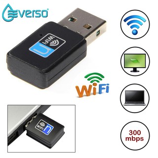 300Mbps Wireless Dongle Adaptor Wifi Mini USB Adapter 802.11 B G N Lan Network Computer Accessories Everso