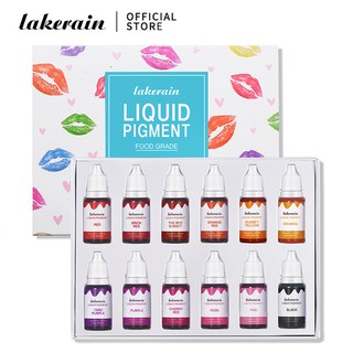 lakerain 12 Colors/Set Epoxy Resin Pigment Kit Liquid UV Resin Coloring Colorant Dye for DIY Dying Lip Gloss Making Craft