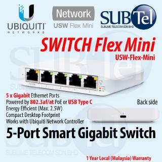 Ubiquiti USW-Flex-Mini 5 Ports RJ45 Gigabit Smart Switch Flex Mini with PoE Network USW