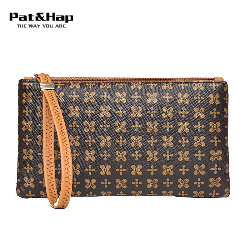 Womens Pu Leather Wallets and Purses Fashion Patchwork Women Coin Purse Hand Strap Clutch Money Bag Phone Holder Wallet
