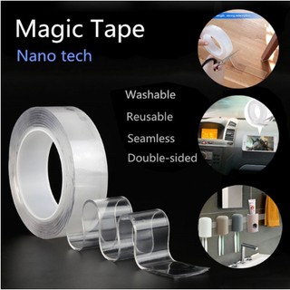^/^❤1m/3m/5m Double-sided Adhesive Tape Nano Permanent Powerful Transparent Adhesive Sticker Tape